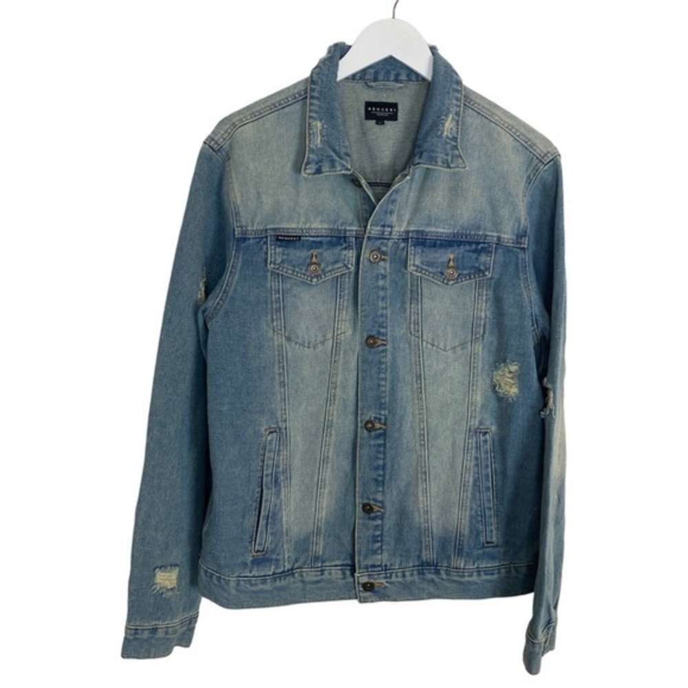 Request Premium Distressed Denim Jacket Size L